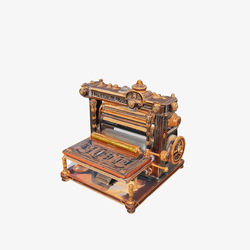 Antique Printing Press model pack