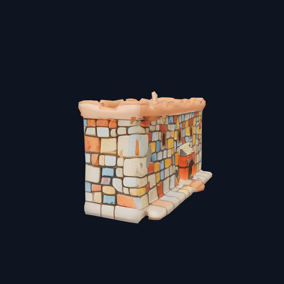 Colored Fortress Wall model pack