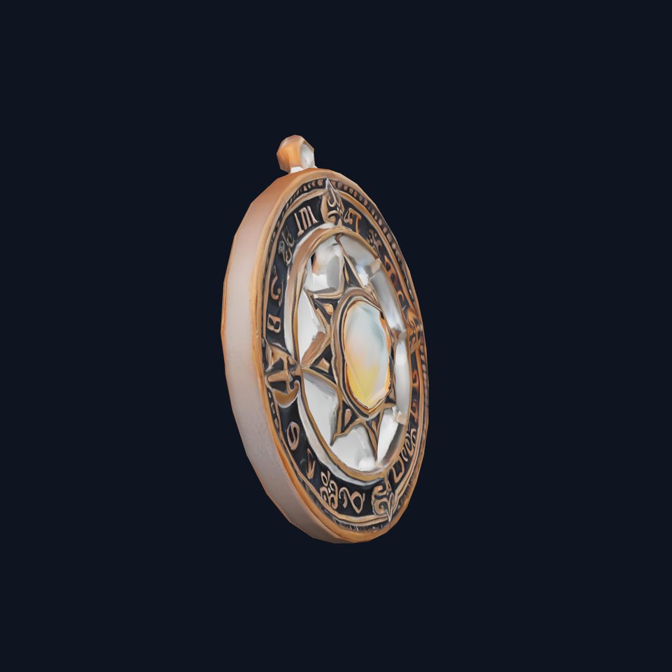 Antique Compass Amulet model pack