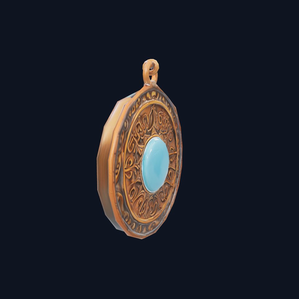 Vintage Turquoise Pendant model pack