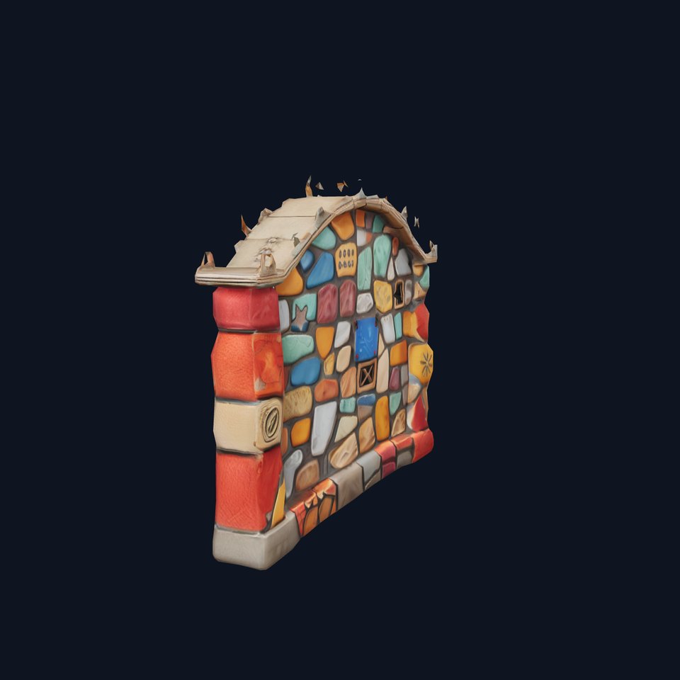 Colorful Stone Wall model pack