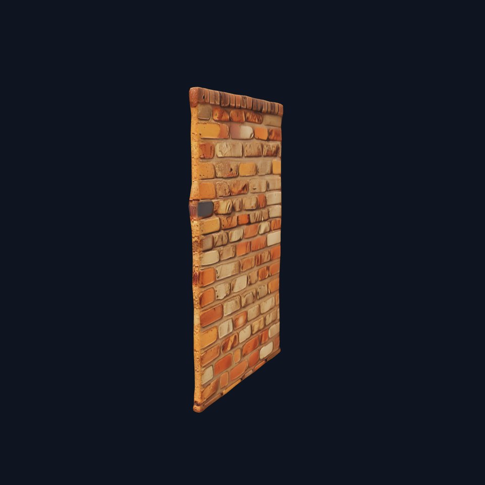 Rustic Brick Wall model pack