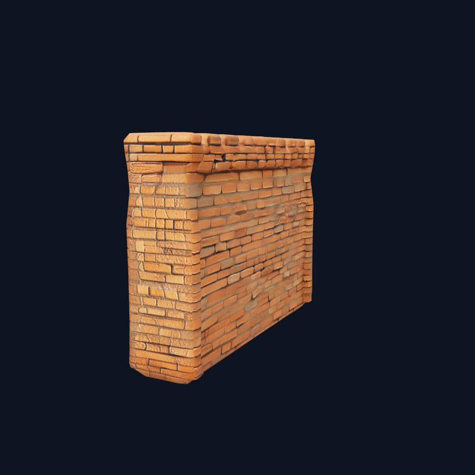 Rustic Brick Wall model pack