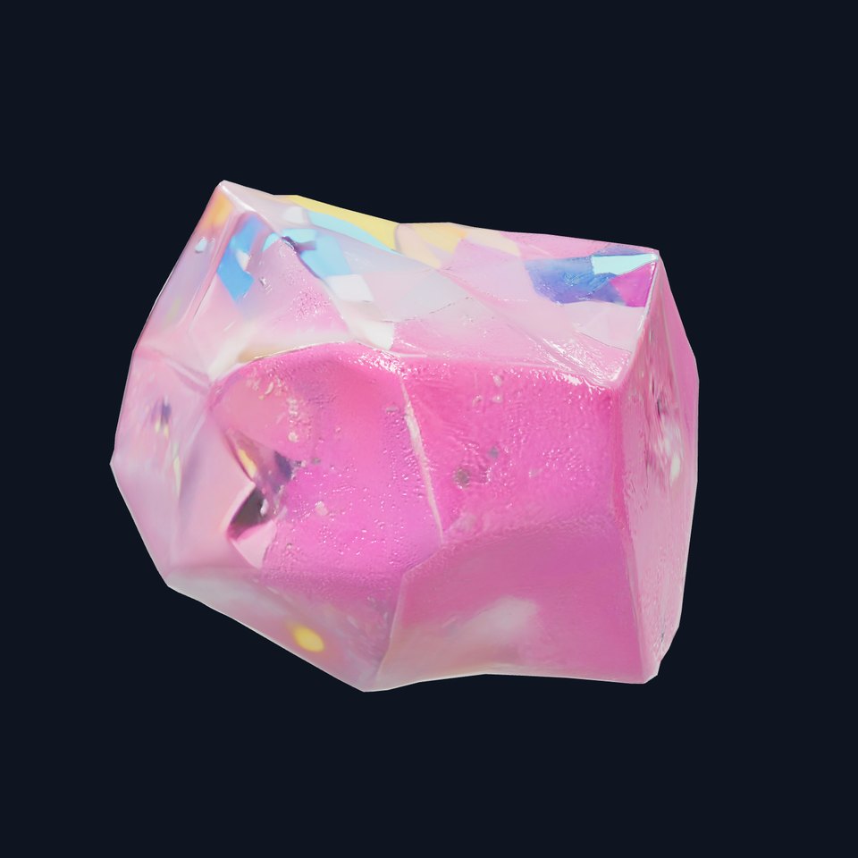Pink Gemstone Crystal model pack