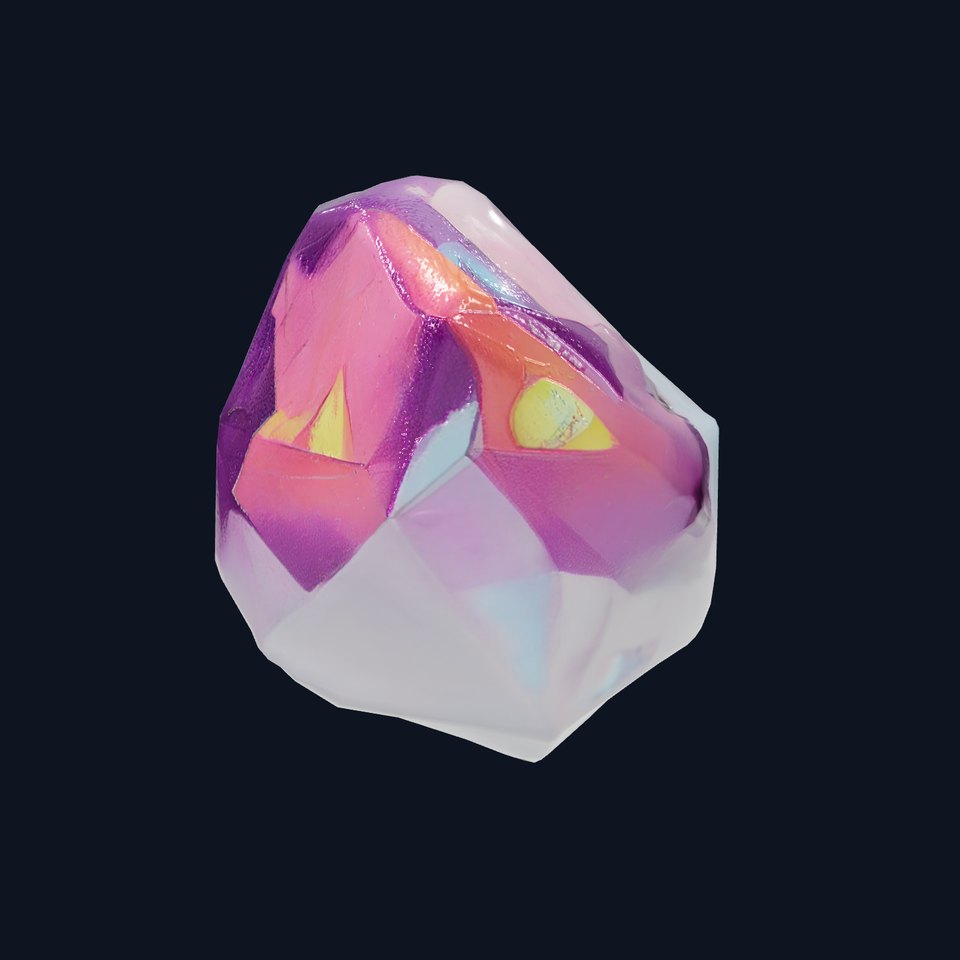 Violet Crystal Gem model pack