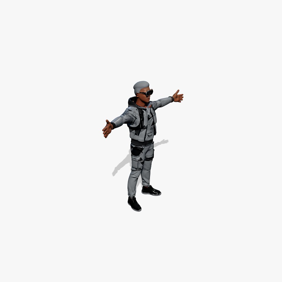 Futuristic Streetwear Male model pack