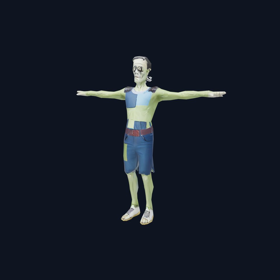 Patchwork Zombie Character model pack