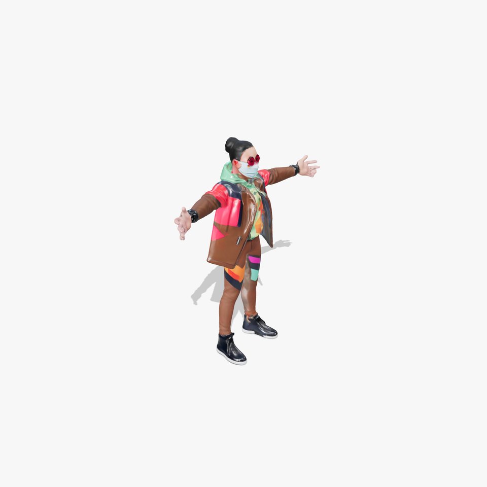 Vibrant Geometric Outfit model pack