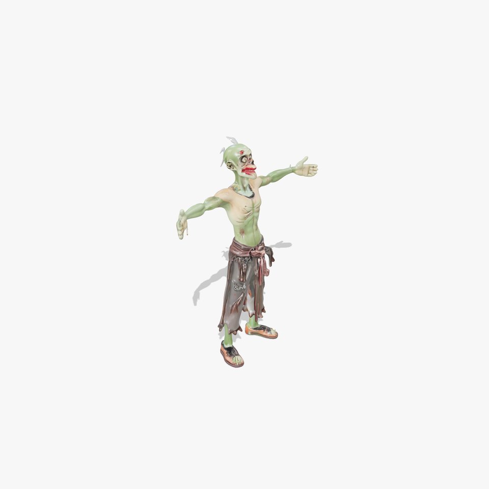 Ghostly Green Zombie model pack