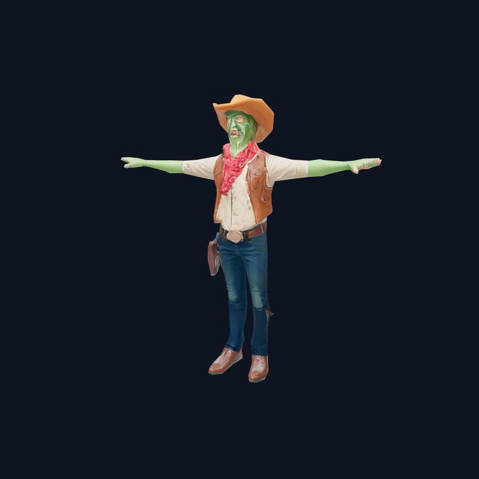 Cowboy Zombie model pack