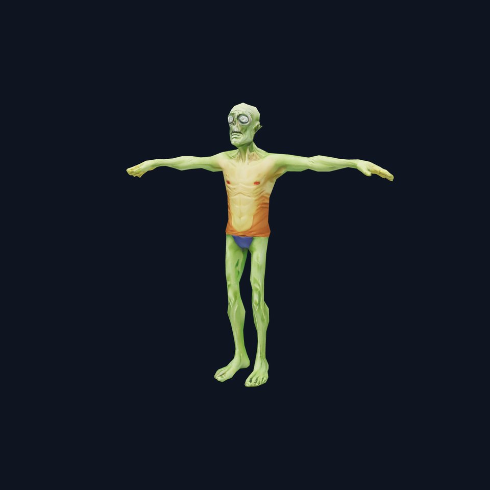 Green Zombie Character model pack