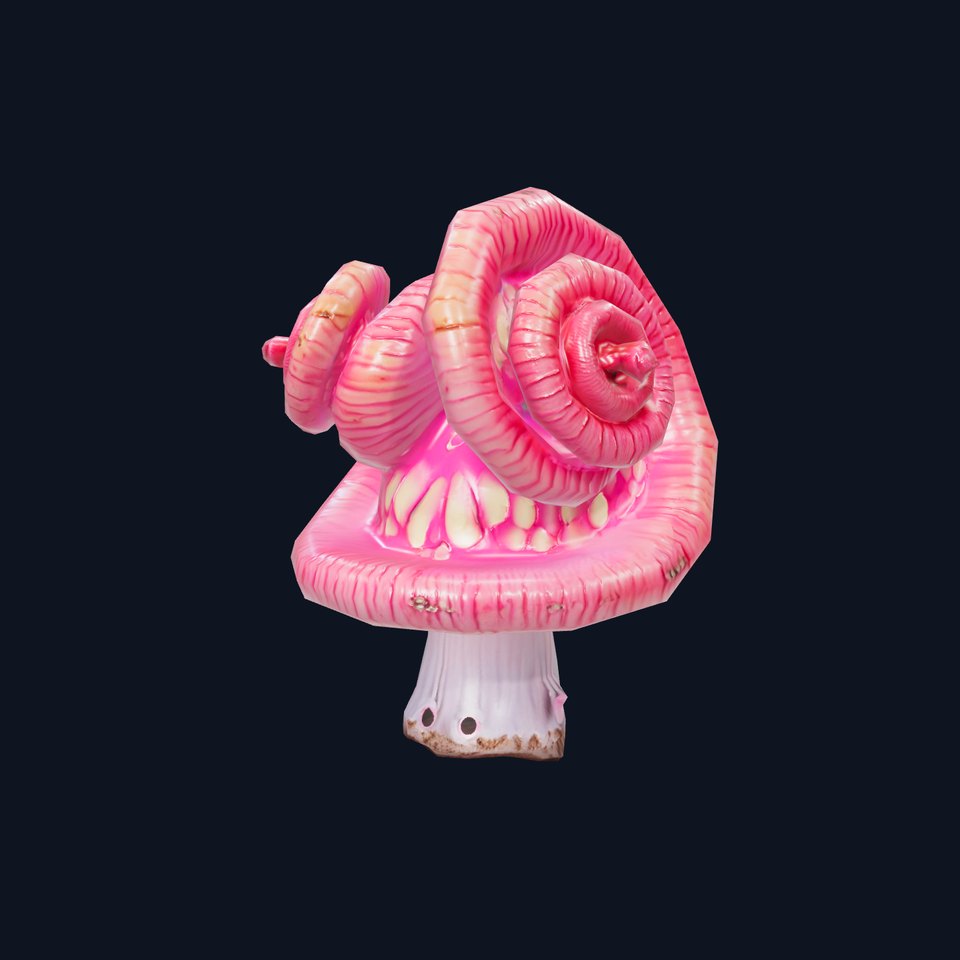 Vibrant Pink Mushroom model pack
