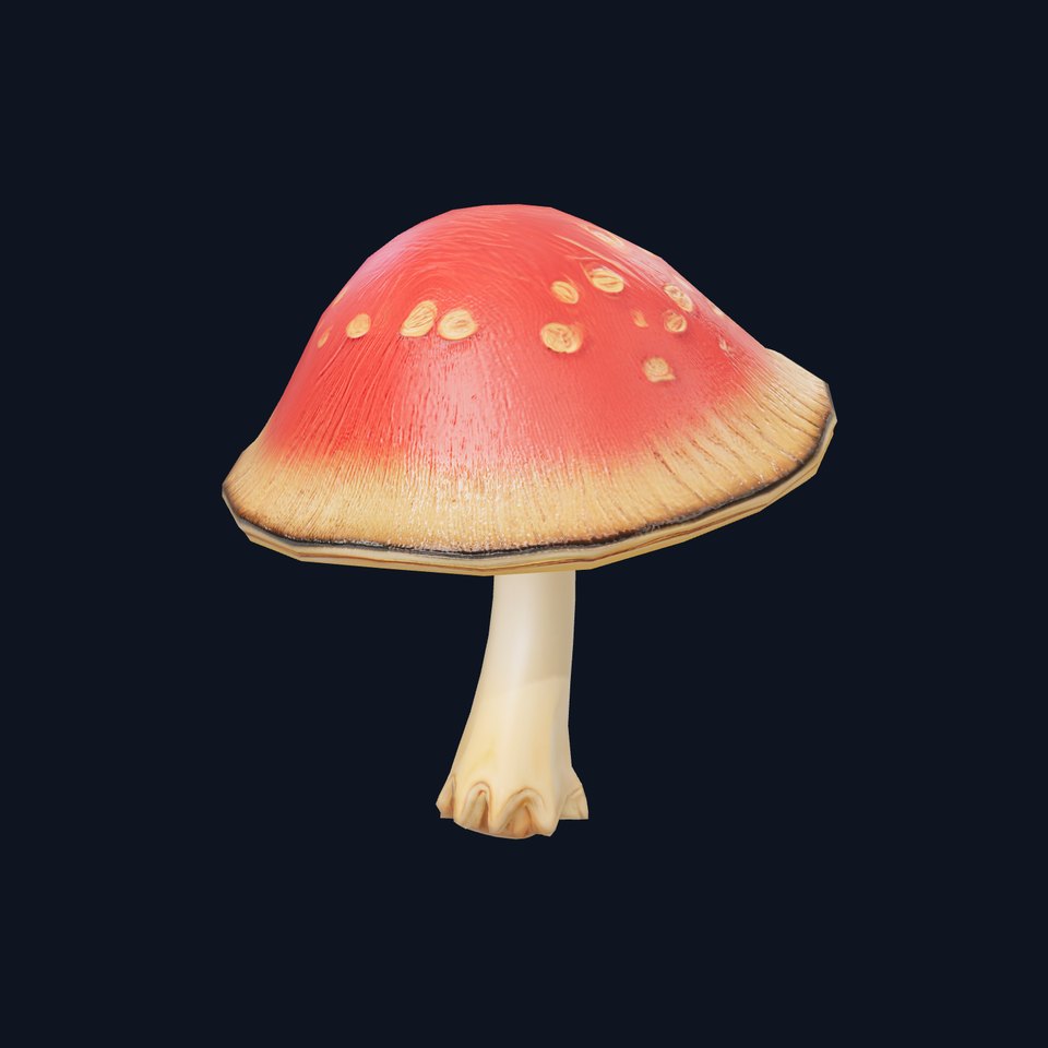 Pink Mushroom Cap model pack