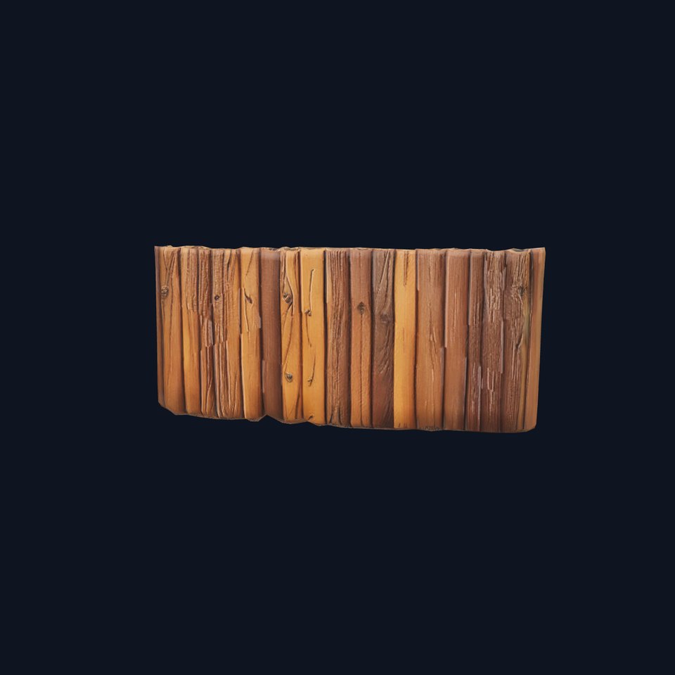 Natural Timber Fence model pack