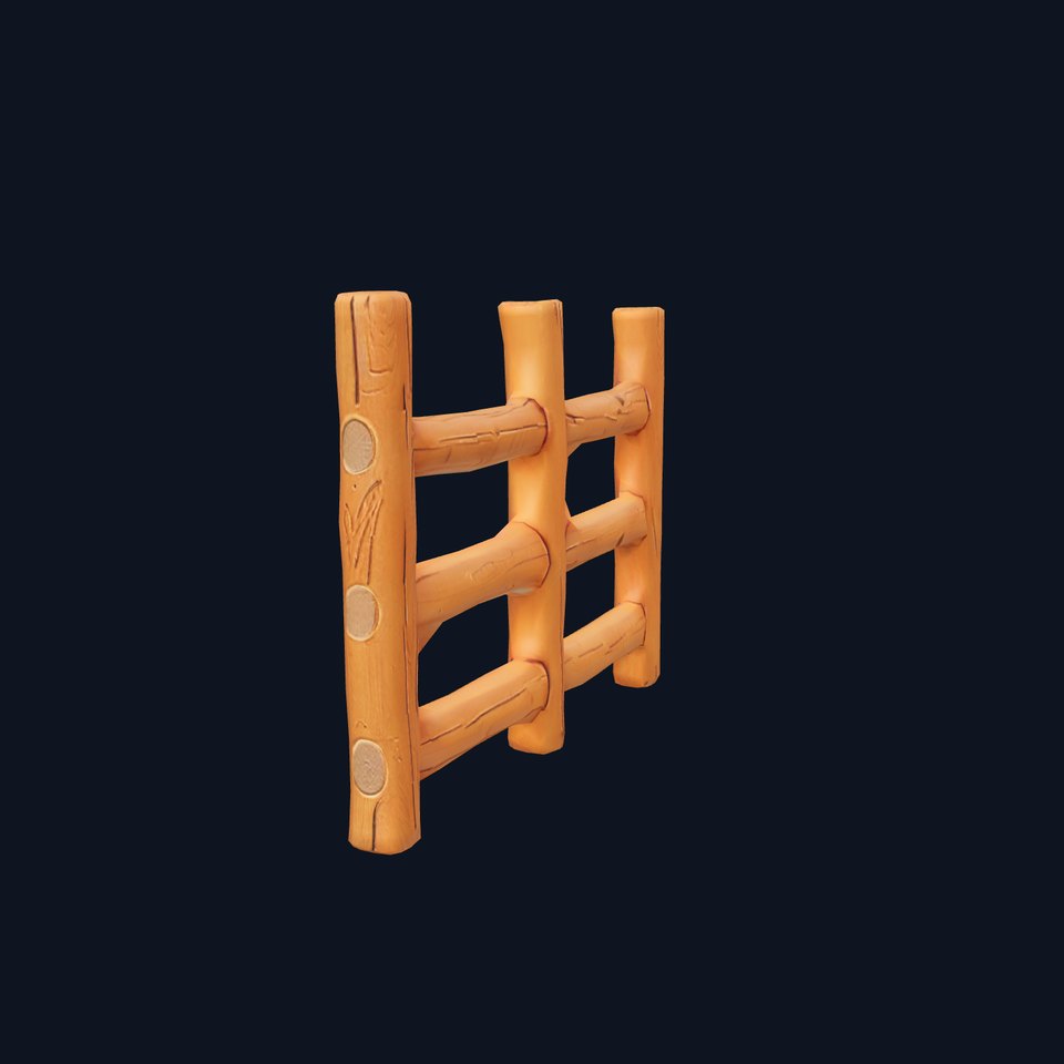 Rustic Wood Fence model pack