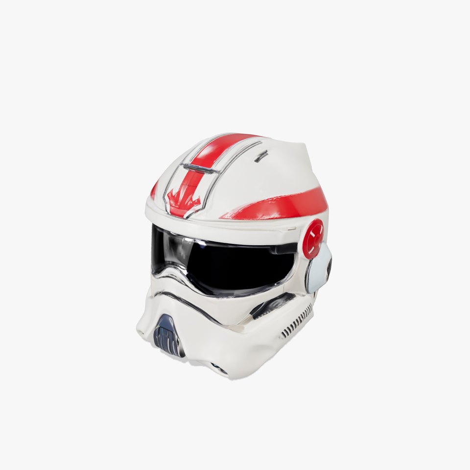 Futuristic White Helmet model pack