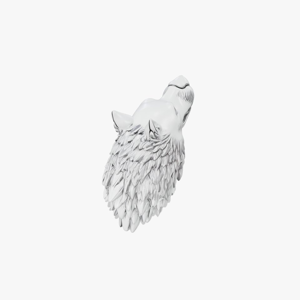 Silver Wolf Head model pack