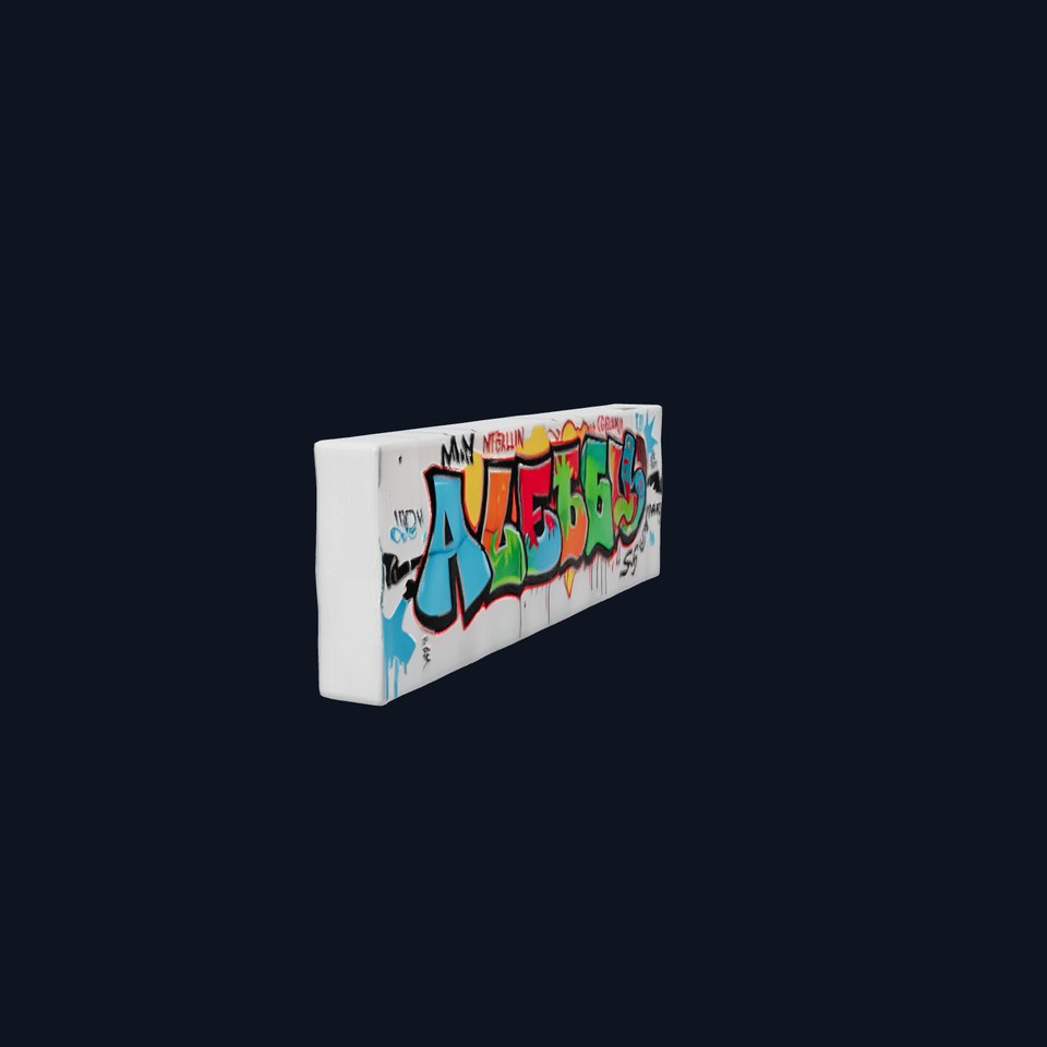 Vibrant Graffiti Wall model pack
