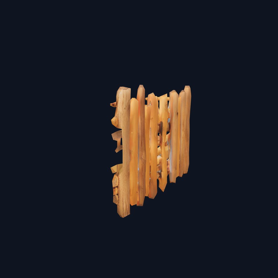 Rustic Wooden Fence model pack