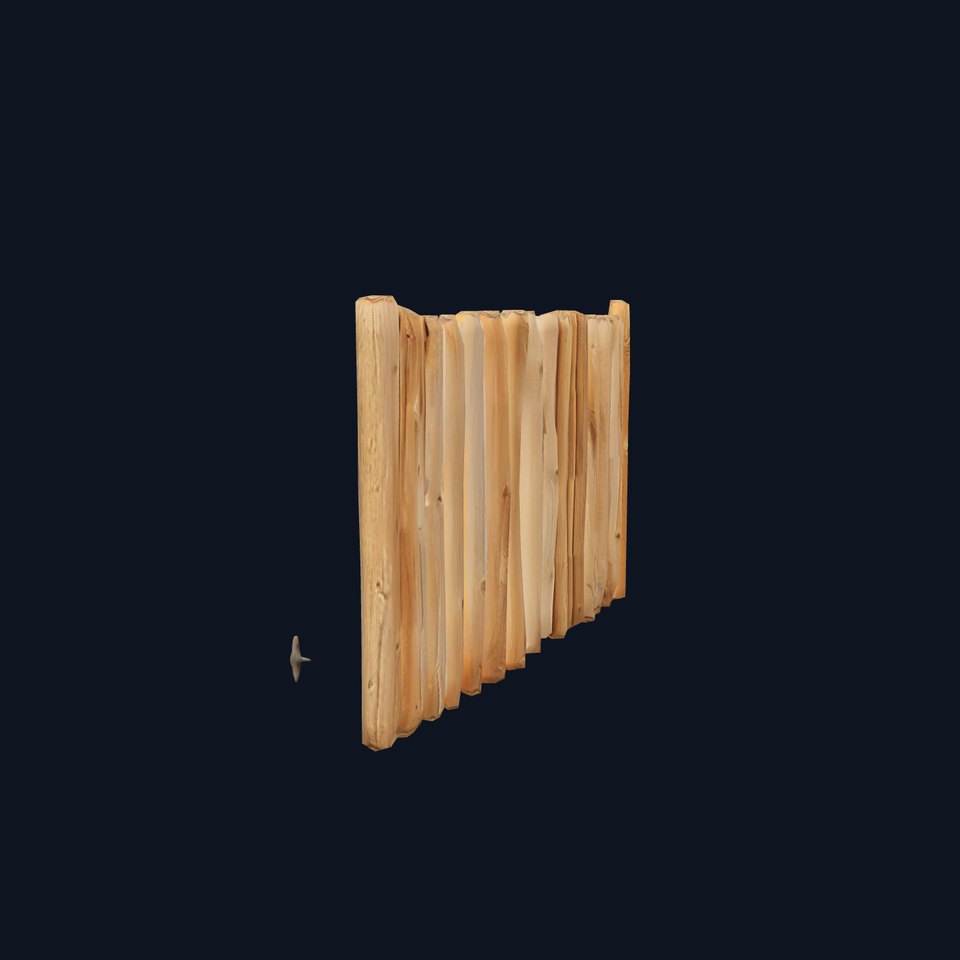 Natural Wood Log Barrier model pack