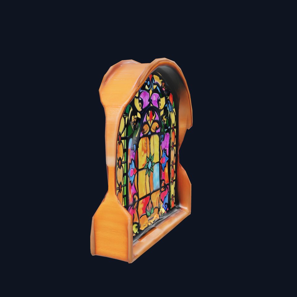 Vibrant Stained Glass Window model pack