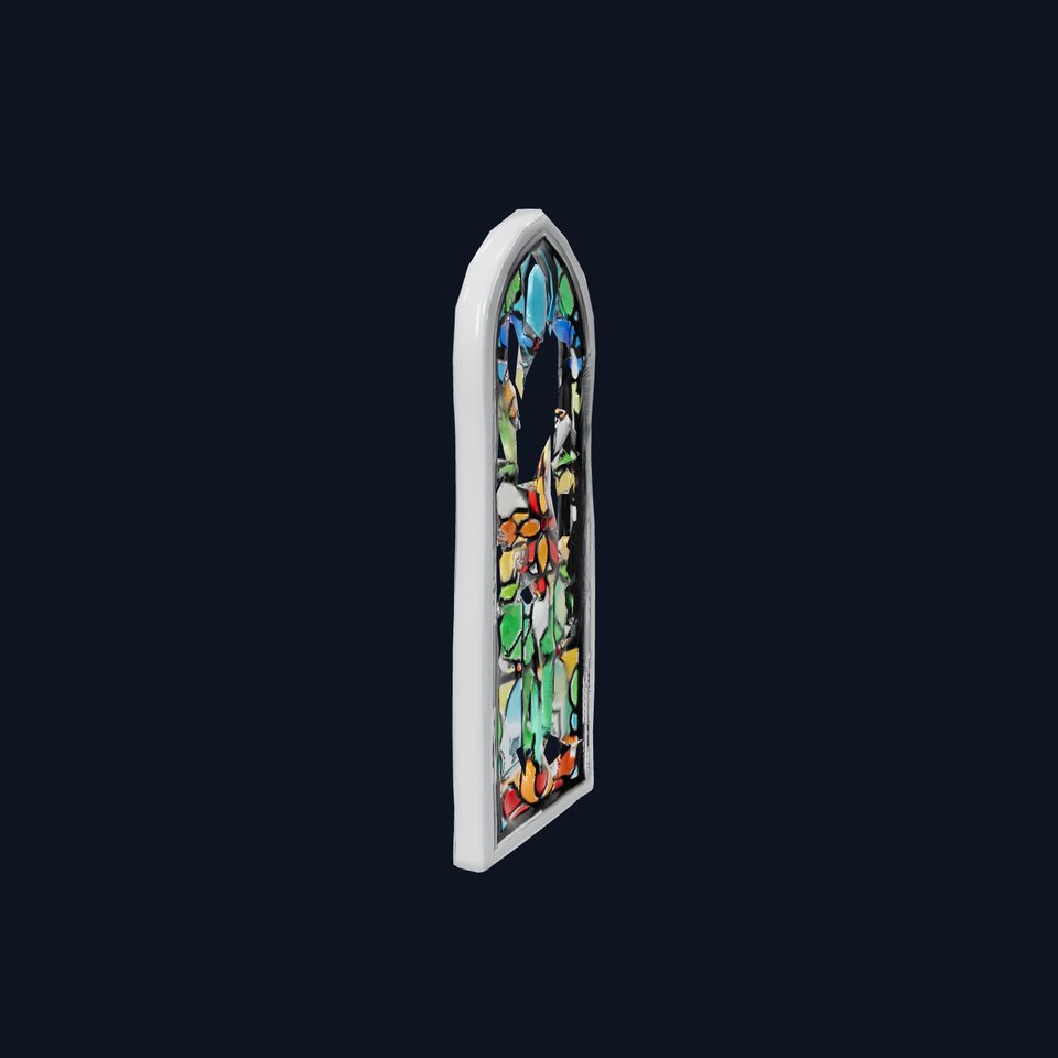 Colorful Stained Glass Window model pack
