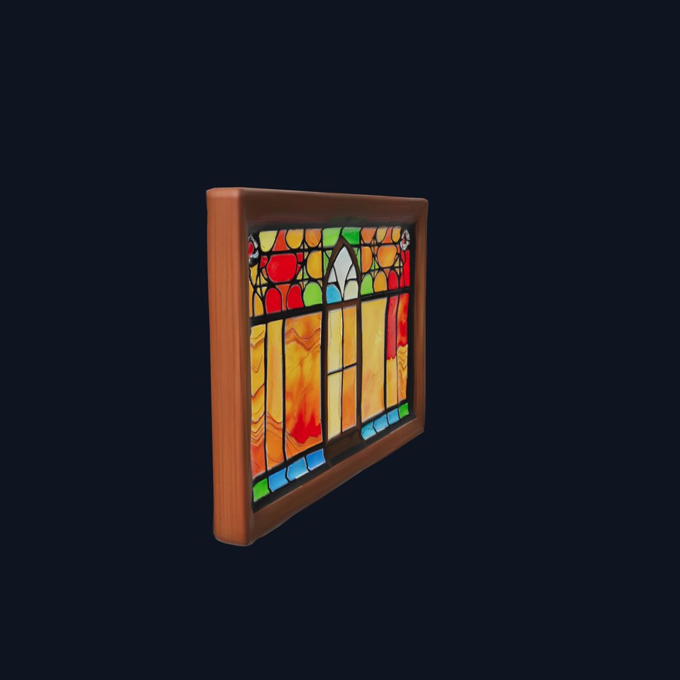 Vibrant Stained Glass Window model pack