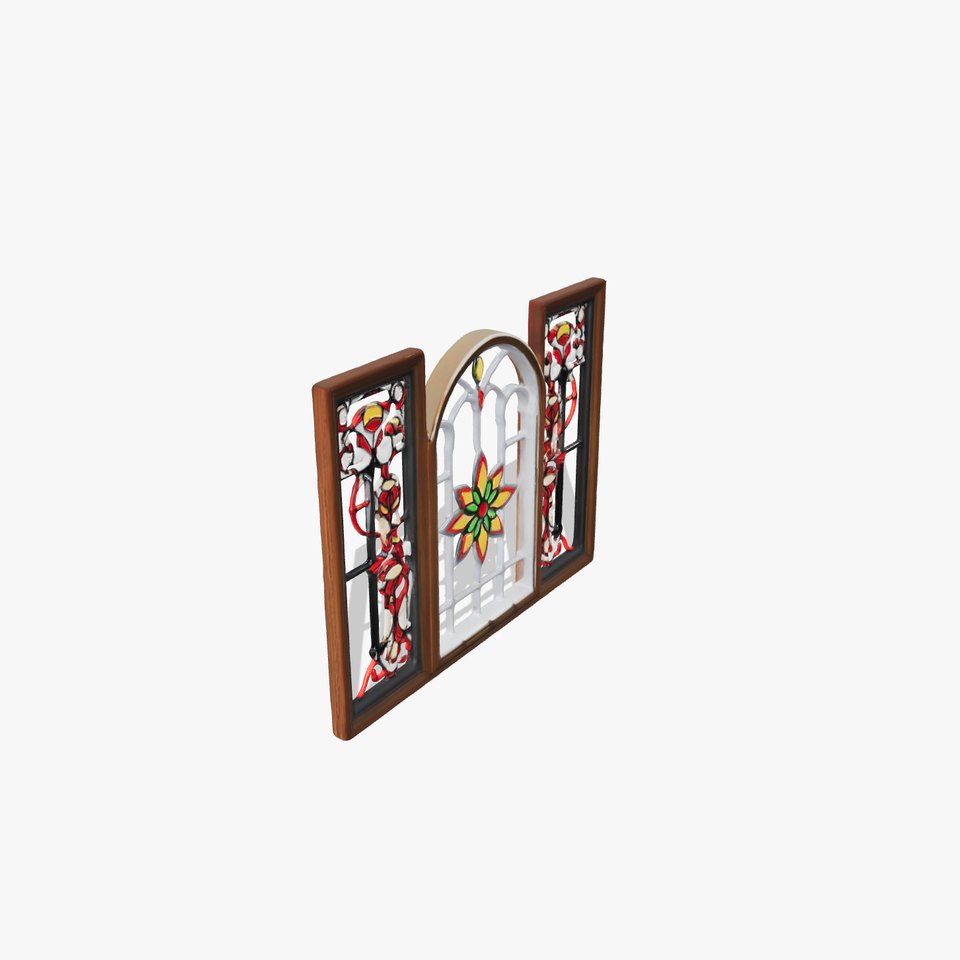 Vibrant Stained Glass Window model pack