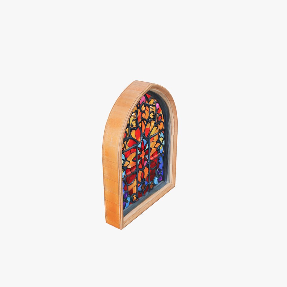 Vibrant Stained Glass Window model pack