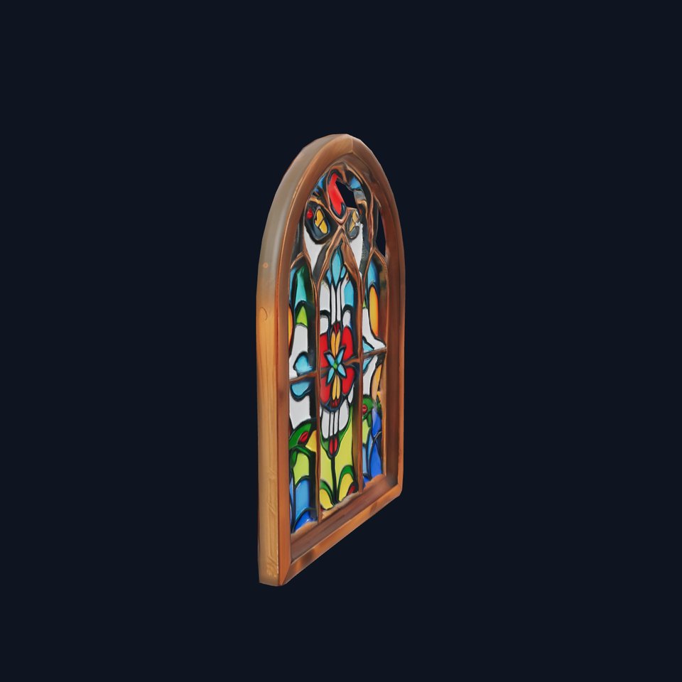 Vibrant Stained Glass Window model pack