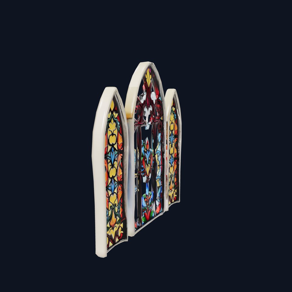 Colorful Stained Glass Window model pack
