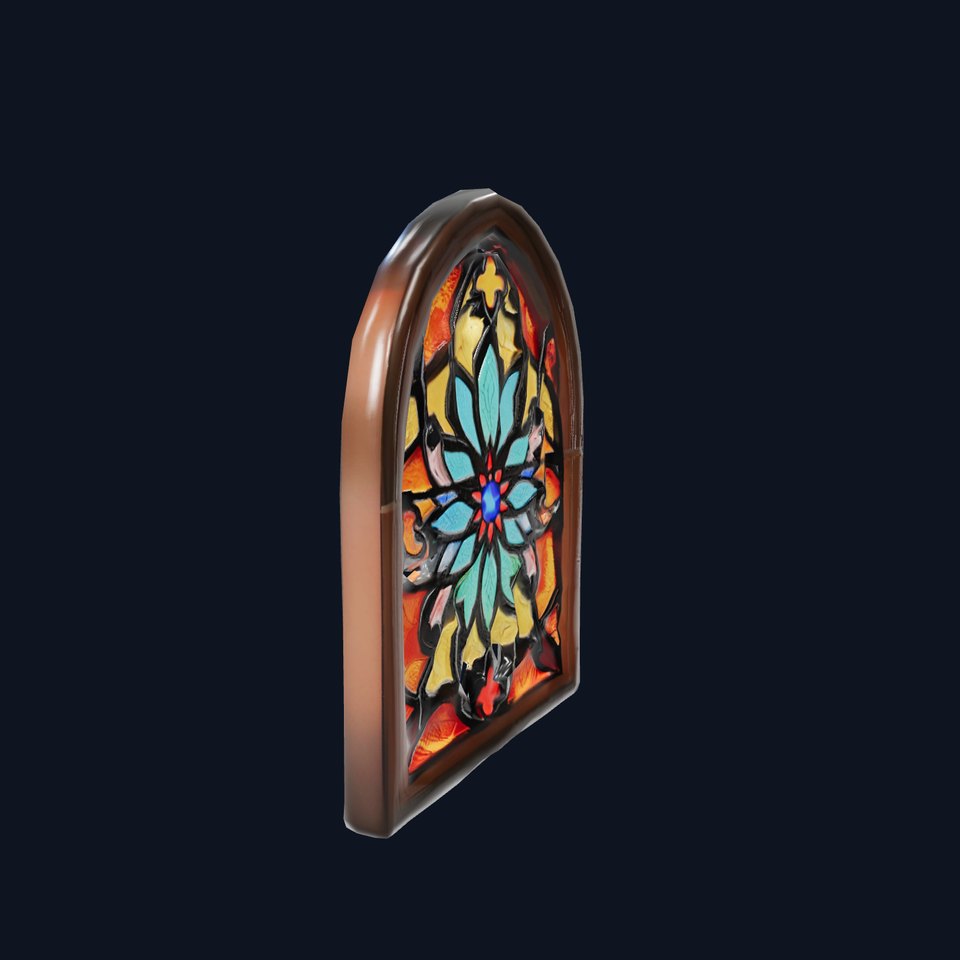 Colorful Stained Glass Window model pack