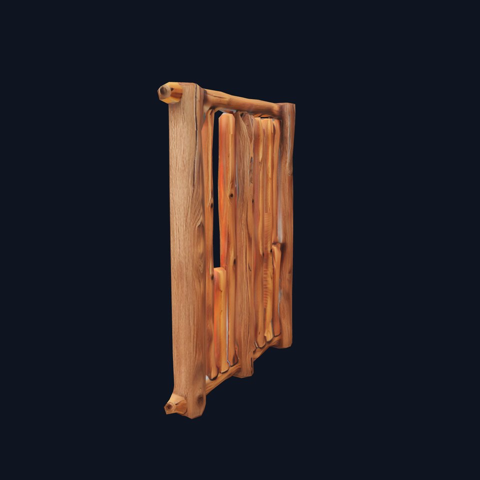 Rustic Wooden Fence model pack