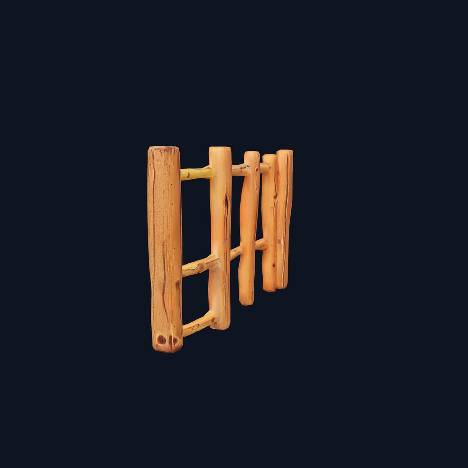 Natural Wood Fence model pack