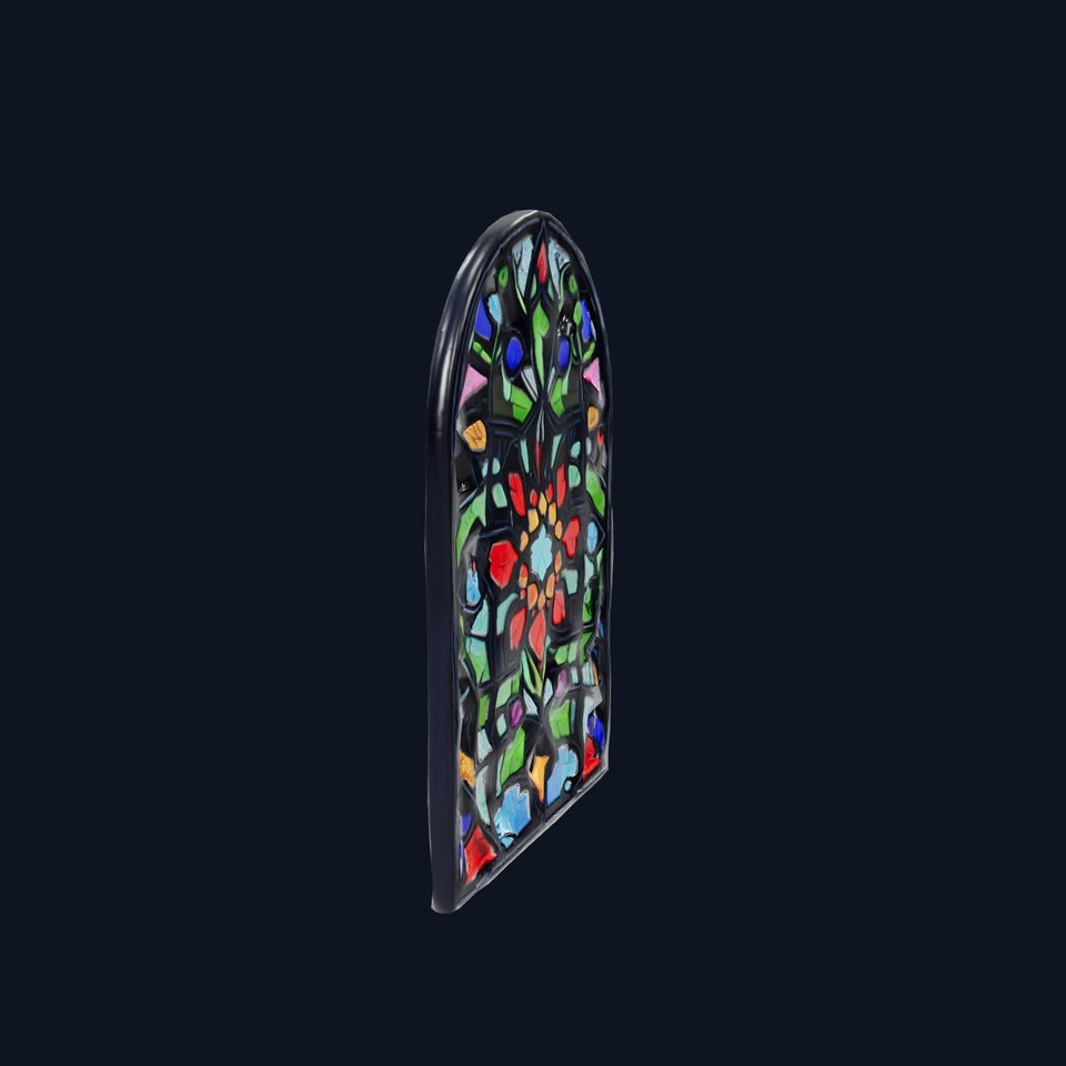 Vibrant Stained Glass Window model pack