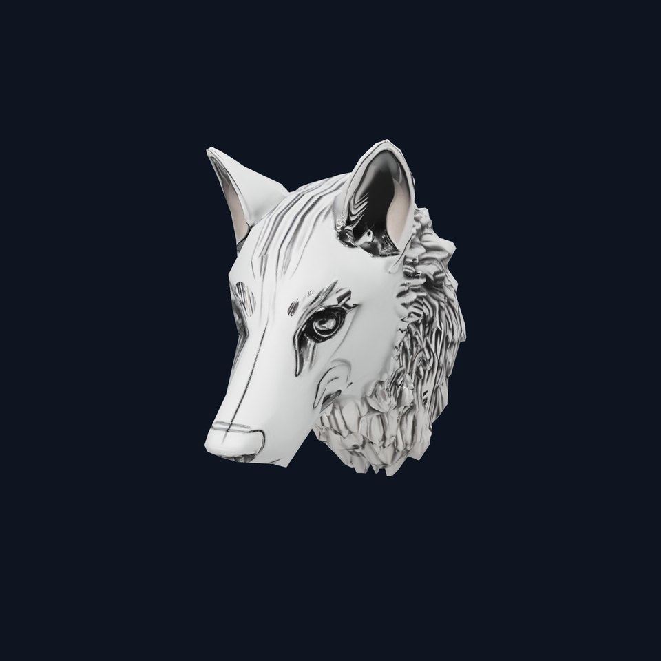 Silver Wolf Pendant model pack