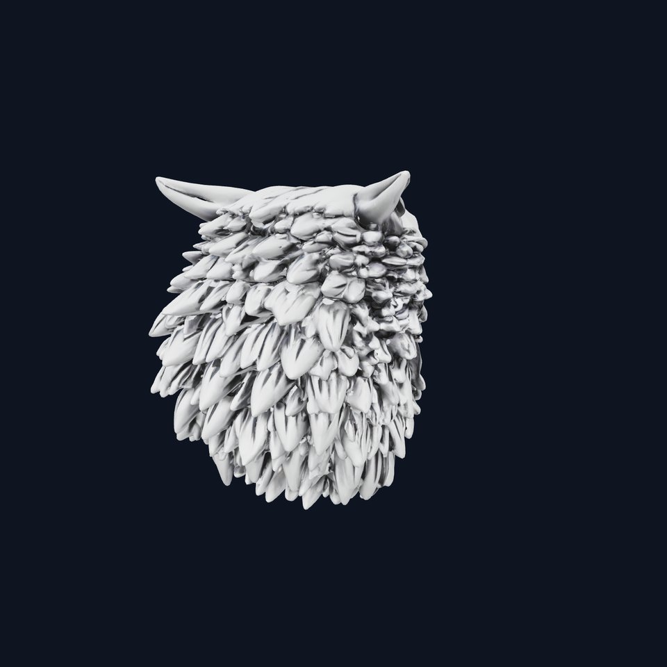 Silver Wolf Head model pack