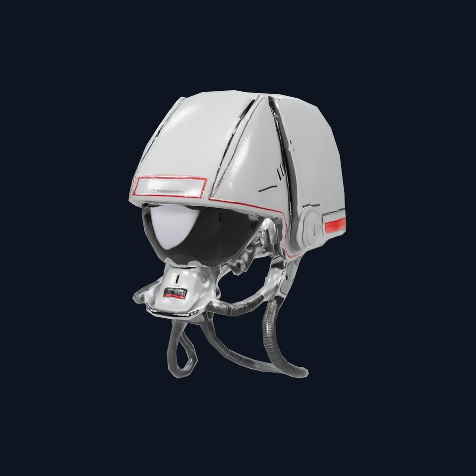 Futuristic Grey Helmet model pack