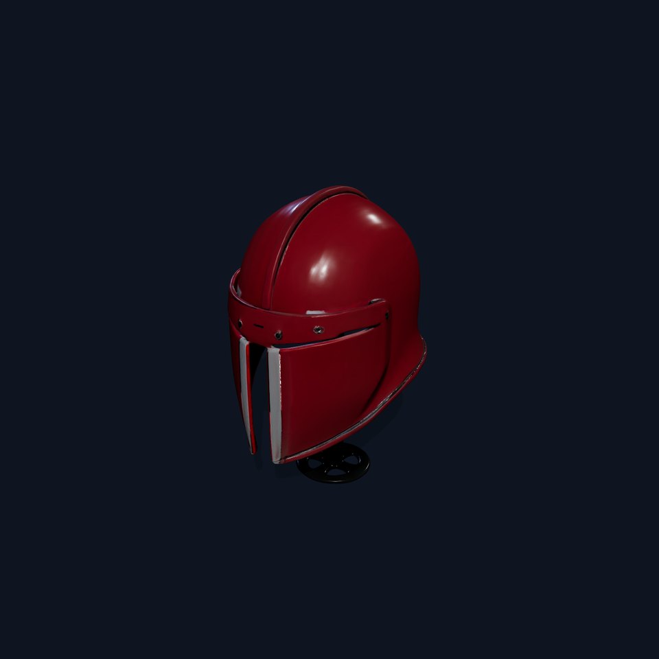Shiny Red Helmet model pack