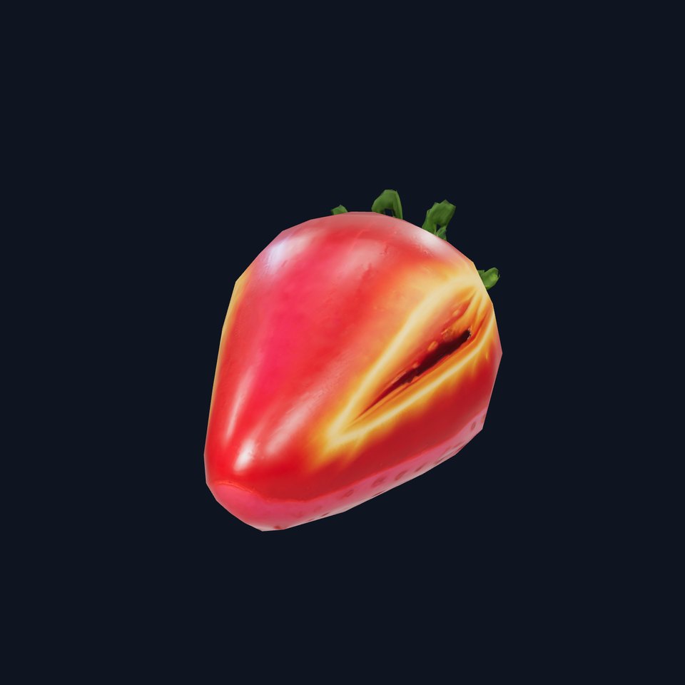 Fresh Strawberry Slice model pack