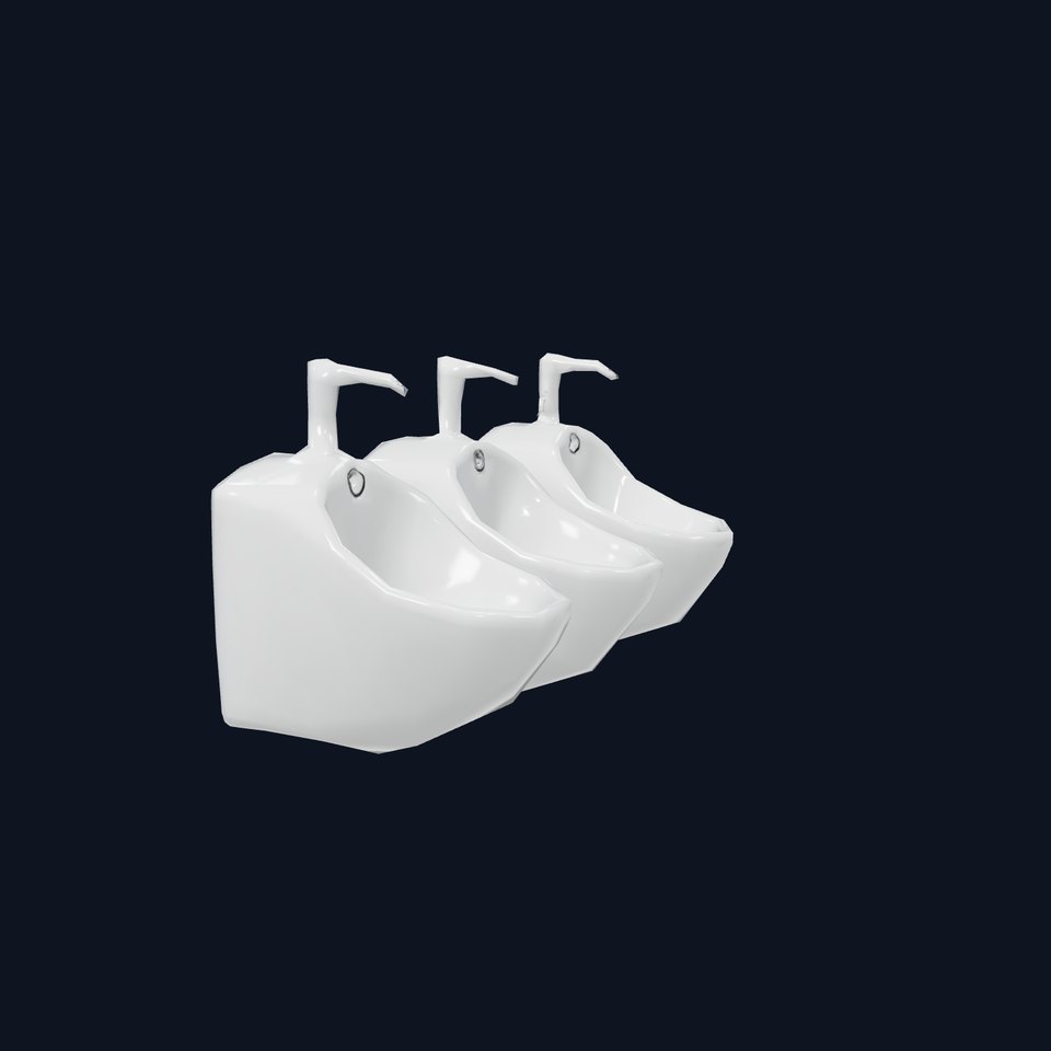 Modern White Urinal model pack