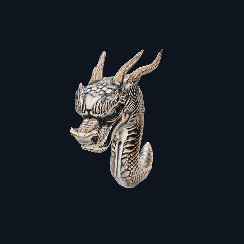 Golden Dragon Sculpture model pack