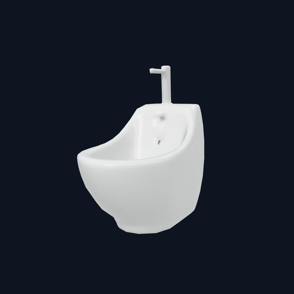 White Ceramic Bidet model pack