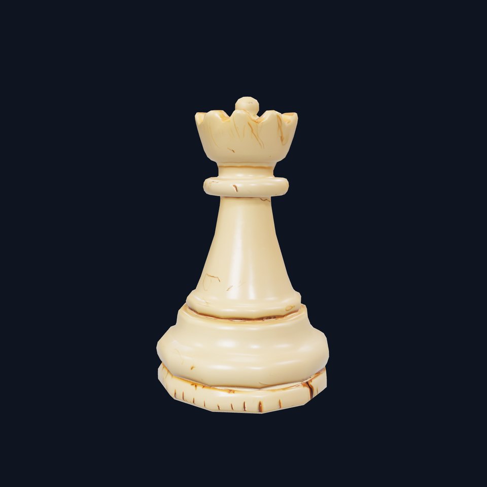 Ivory King Chess Piece model pack