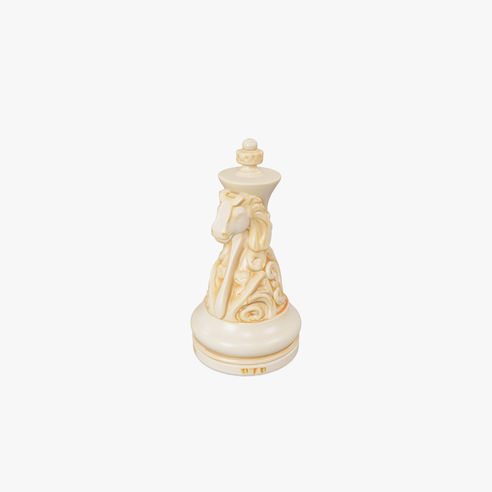 Elegant Ivory Chess Piece model pack