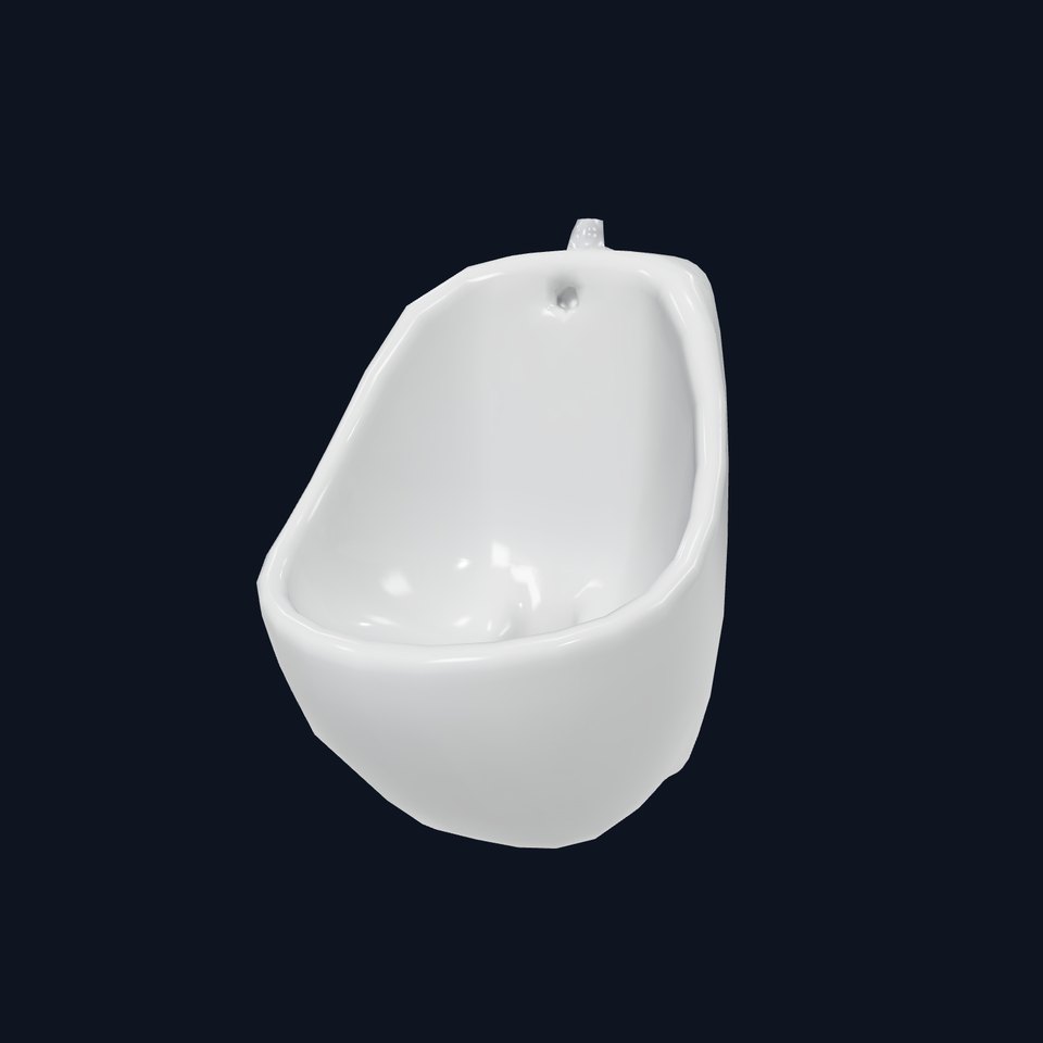 Modern White Urinal model pack