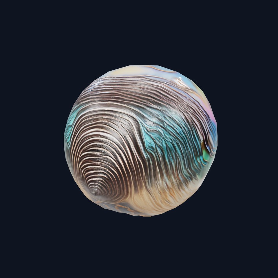 Iridescent Seashell model pack