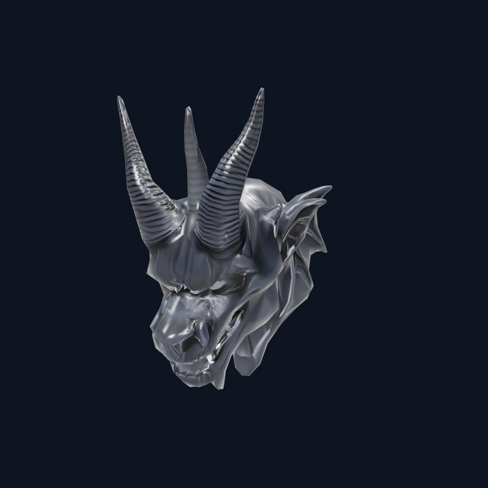 Menacing Gargoyle Head model pack