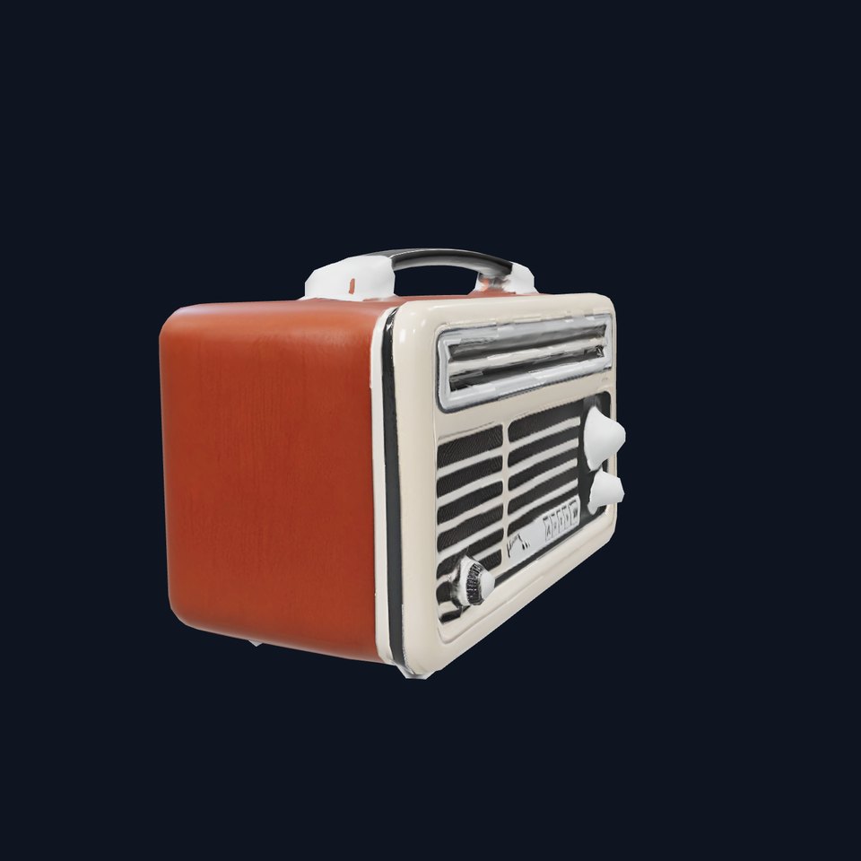 Vintage Wooden Radio model pack