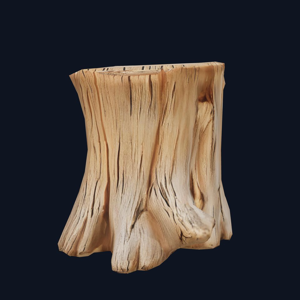 Rustic Wood Stump model pack